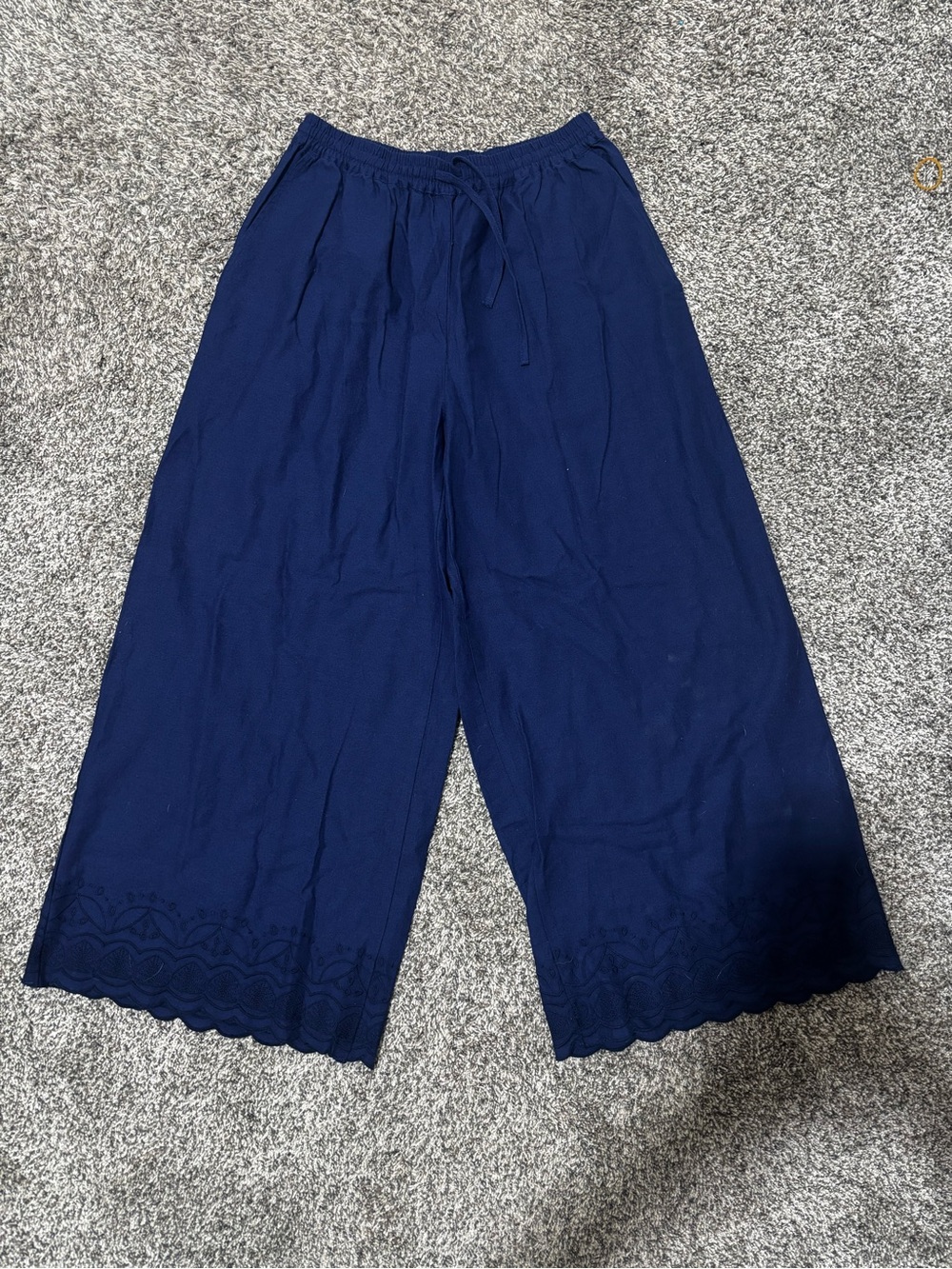 Roller Rabbit Navy Elastic Waist Casual Pants
